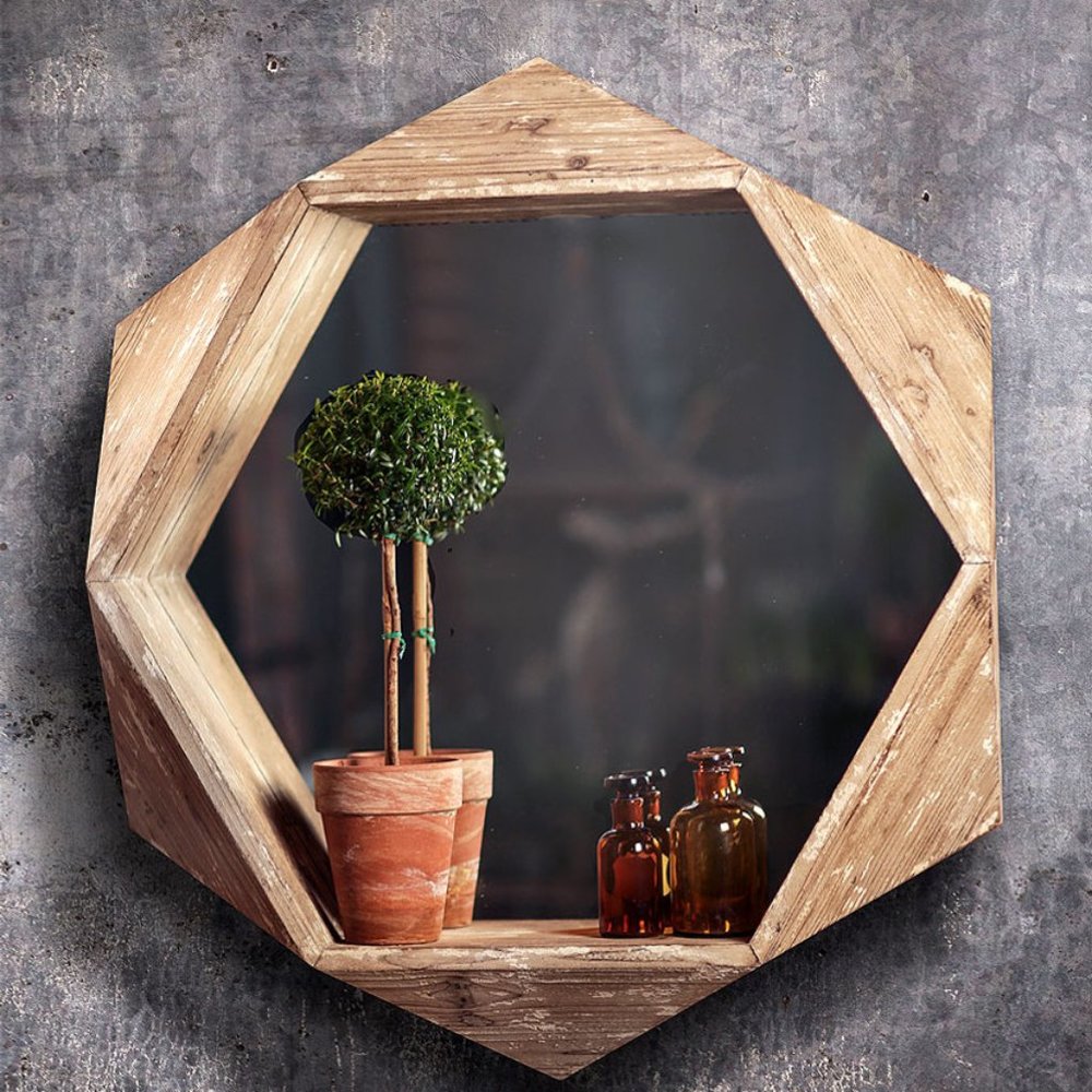 3D Wooden Quad Mirror
